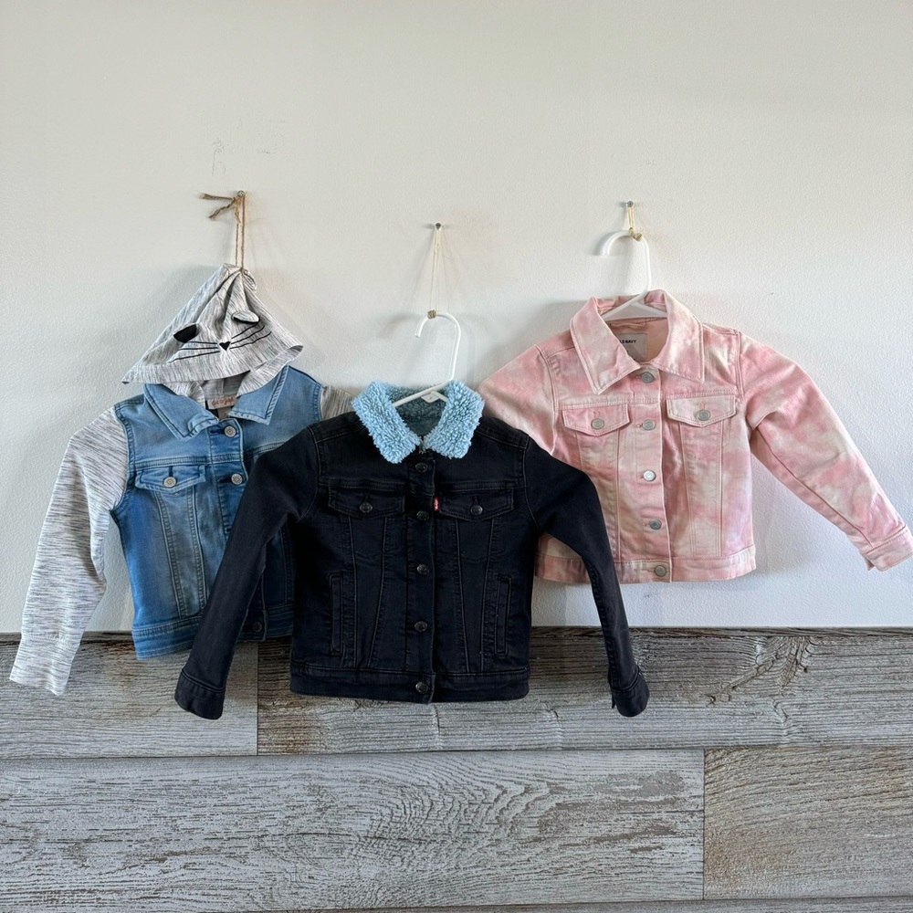 Girls toddler jacket/coat lot of three size 4T